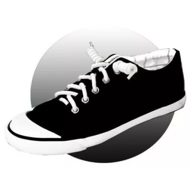 1 paire x lacets ressorts élastiques blancs