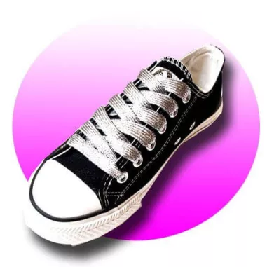 Lacets argentés pailletés pour vos chaussures