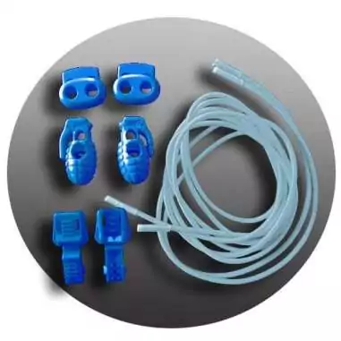 Lacets élastiques autobloquants bleu pâle pour vos chaussures