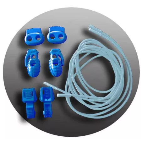 Lacets élastiques bleus pâles-sans noeuds-autobloquants-Ach…