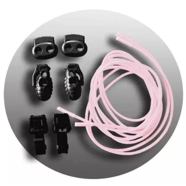 Lacets élastiques roses pâles-sans noeuds-autobloquants-Ach…