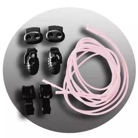 Lacets élastiques auto-bloquants rose pâle pour vos chaussures Lacets élastiques auto-bloquants rose pâle pour vos chaussures