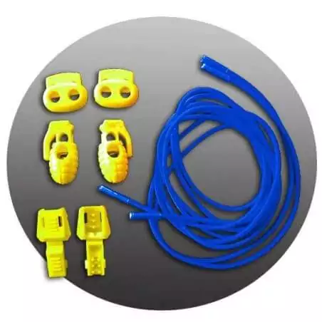 Lacets élastiques auto-bloquants bleu électrique pour vos chaussures Lacets élastiques auto-bloquants bleu électrique pour vos chaussures