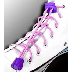 Lacets élastiques roses pâles-sans noeuds-autobloquants-Ach…