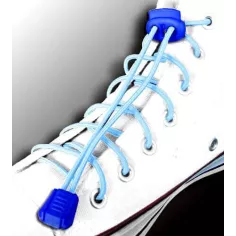 Lacets élastiques bleus pâles-sans noeuds-autobloquants-Ach…