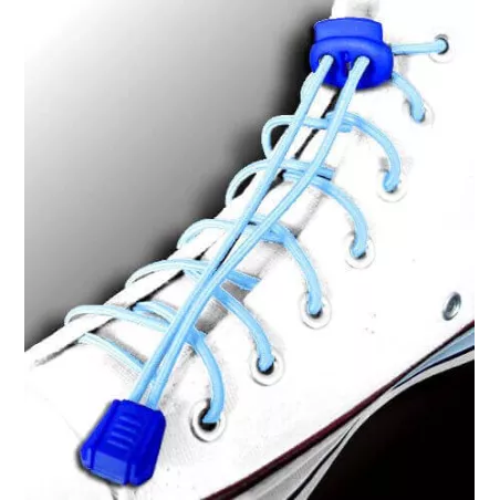 Lacets élastiques bleus pâles-sans noeuds-autobloquants-Ach…