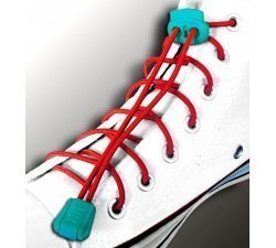 Lacets élastiques en rouge sans noeud