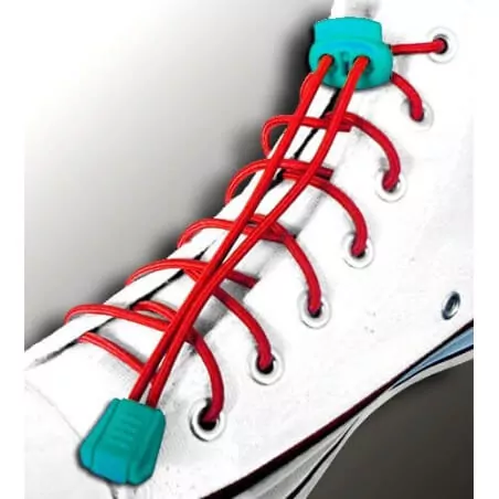 Lacets élastiques auto-bloquants rouges pour vos chaussures