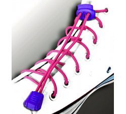 Lacets élastiques autobloquants rose fushia