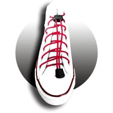 Lacets élastiques auto-bloquants rouges pour vos chaussures
