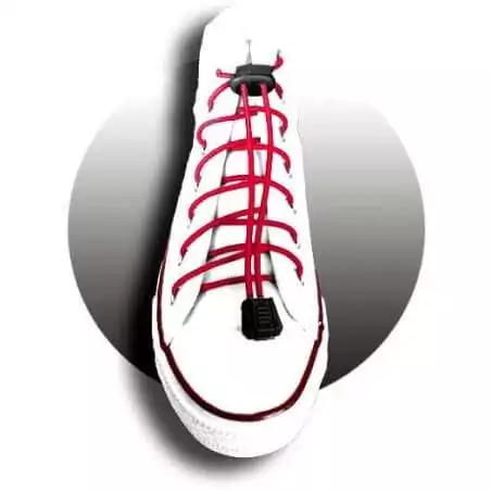 Lacets élastiques auto-bloquants rouges pour vos chaussures