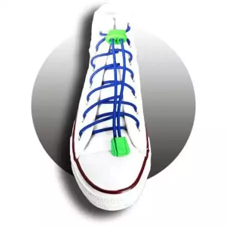 Lacets élastiques auto-bloquants bleu électrique pour vos chaussures Lacets élastiques auto-bloquants bleu électrique pour vos chaussures