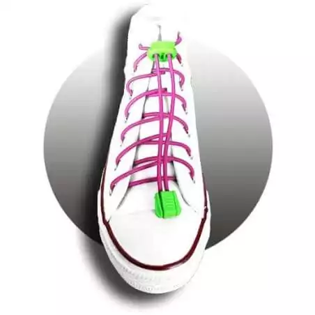 Lacets élastiques rose fuchsia pour vos chaussures
