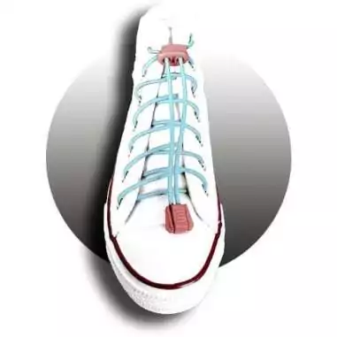 Lacets élastiques autobloquants bleu pâle pour vos chaussures