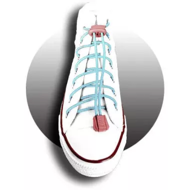 Lacets élastiques bleus pâles-sans noeuds-autobloquants-Ach…