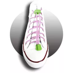 Lacets élastiques roses pâles-sans noeuds-autobloquants-Ach… 2