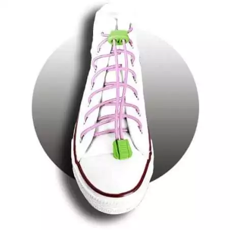 Lacets élastiques auto-bloquants rose pâle pour vos chaussures Lacets élastiques auto-bloquants rose pâle pour vos chaussures