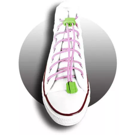 Lacets élastiques roses pâles-sans noeuds-autobloquants-Ach…