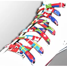 Lacets de chaussures originaux multicolores à motifs…
