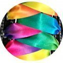 Lacets en satin multicolore tie & dye