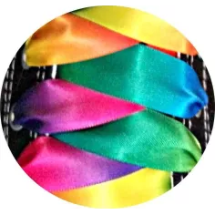 Lacets larges satin multicolore pour vos chaussures 2