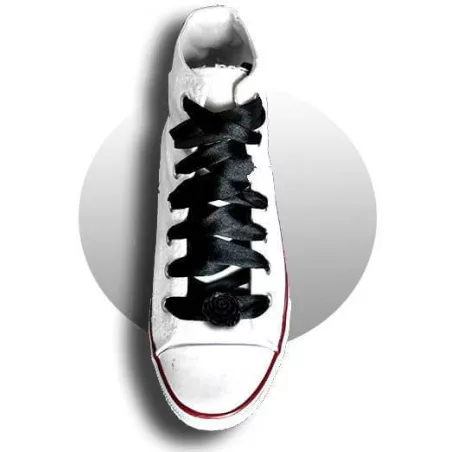 Décorations de lacets bijoux fleur rose noire en vente…