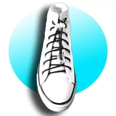 Lacets élastiques autobloquants noirs réflectifs pour vos chaussures 2