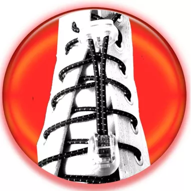 Lacets élastiques noirs et gris-sans noeuds-autobloquants-A…