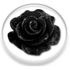 Décorations de lacets bijoux fleur rose noire en vente… 2