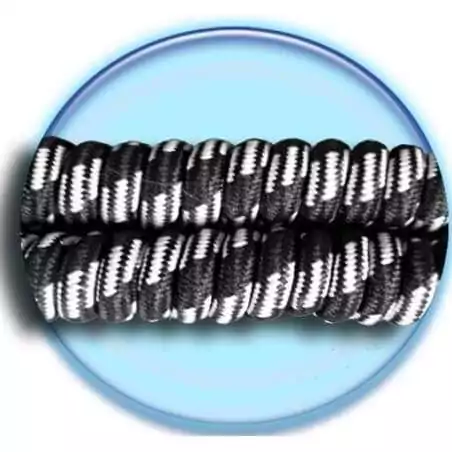 Lacets de chaussures ressorts sans noeud noirs & blancs Lacets de chaussures ressorts sans noeud noirs & blancs