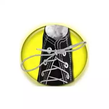 Lacets fins ronds élastiques gris pour vos chaussures