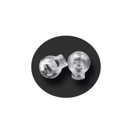 Stoppeurs boules transparents pour vos lacets, capuches, sacs...