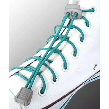 Lacets élastiques bleus canard-sans noeuds-autobloquants-Ac…