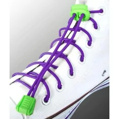 Lacets élastiques autobloquants violets pour vos chaussures