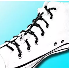 Lacets élastiques noirs et gris-sans noeuds-autobloquants-A…