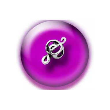 Décorations, bijoux de lacets musique argentés .vente…