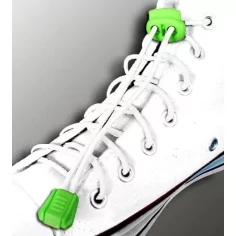 Lacets élastiques autobloquants blancs pour vos chaussures
