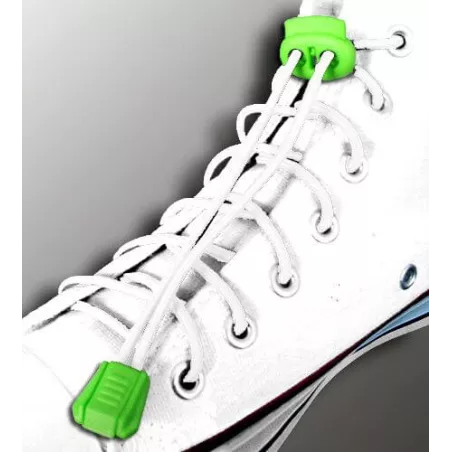 Lacets élastiques blancs-sans noeuds-autobloquants-Achat|Ve…