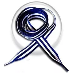 Lacets marinière bleu blanc en vente en boutique de lacets…