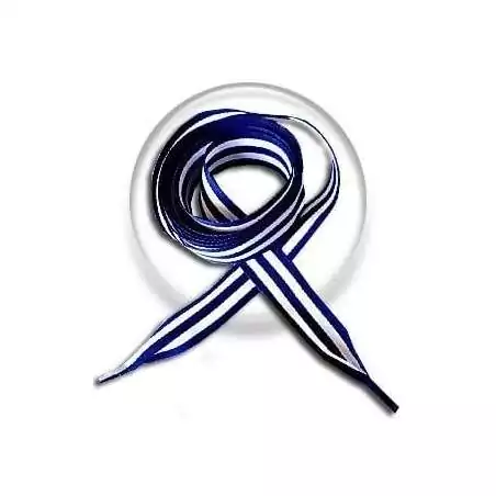 Lacets marinière marine & blanc pour vos chaussures