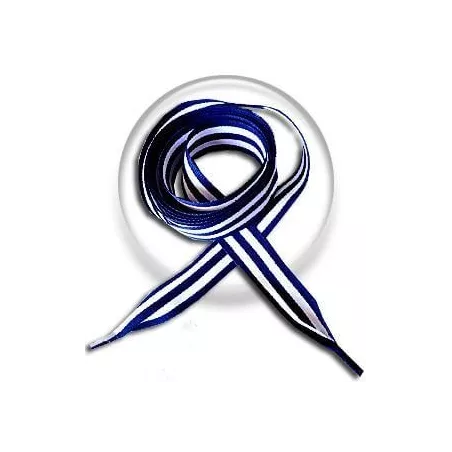 Lacets marinière bleu blanc en vente en boutique de lacets…