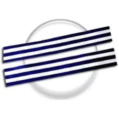 Lacets marinière marine & blanc pour vos chaussures 2
