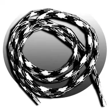 Lacets bicolores paracorde en noir & blanc pour vos chaussures