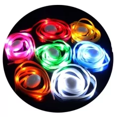 Lacets LED lumineux : 8 coloris