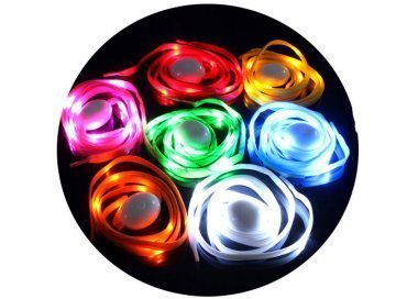 ​​1 paire x lacets LED 2 en 1 : 8 coloris