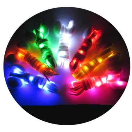 Lacets lumineux colorés pour vos chaussures