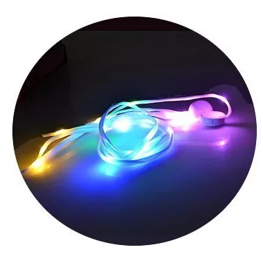 1 paire x lacets LED 2 en 1 : 8 coloris