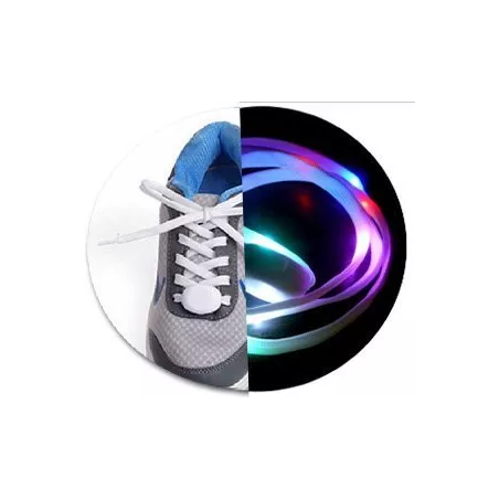 1 paire x lacets LED 2 en 1 : 8 coloris