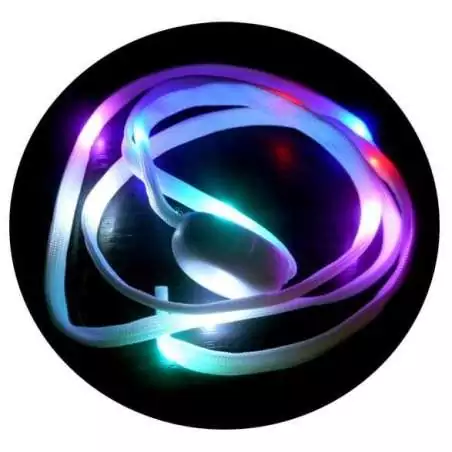 Lacets lumineux colorés pour vos chaussures Lacets lumineux colorés pour vos chaussures