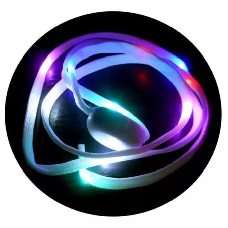 1 paire x lacets LED 2 en 1 : 8 coloris